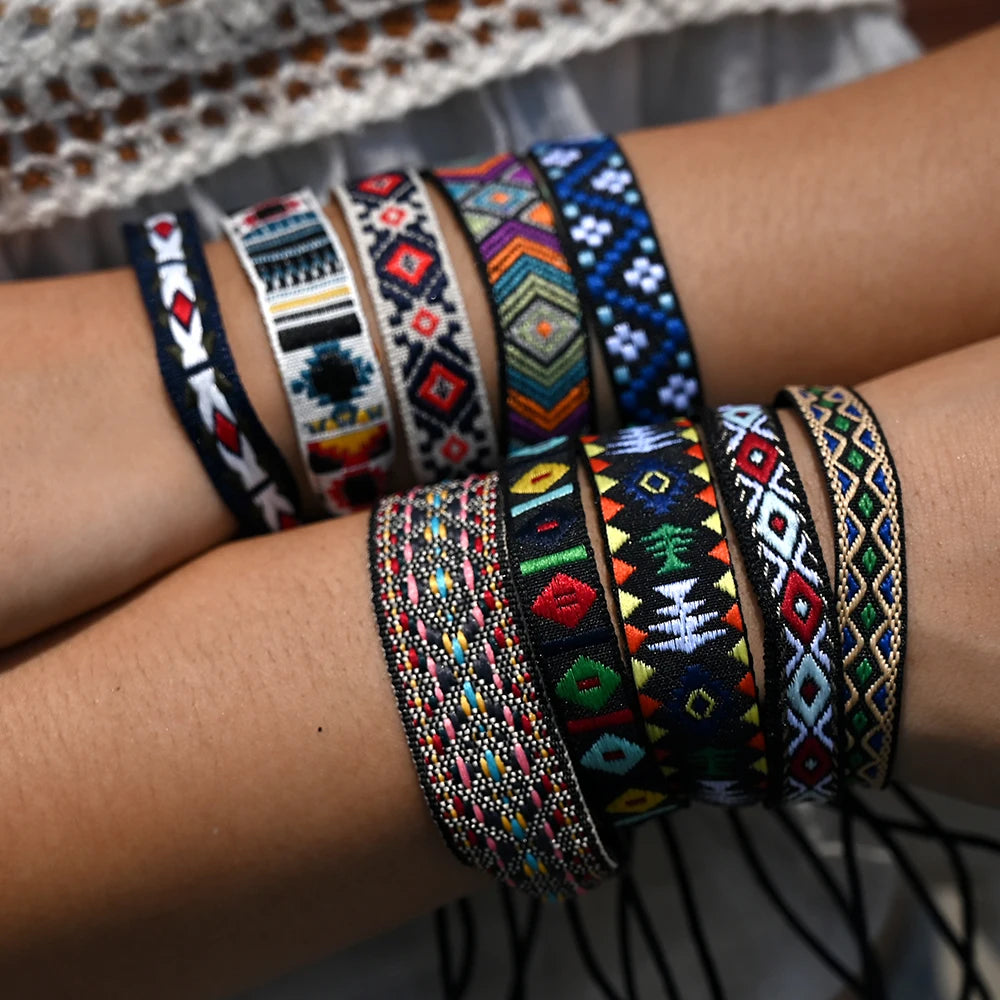 luckacco 10pcs/lot nepal handmade bracelet for women bohemia national rope charm bracelet new jewelry accessories