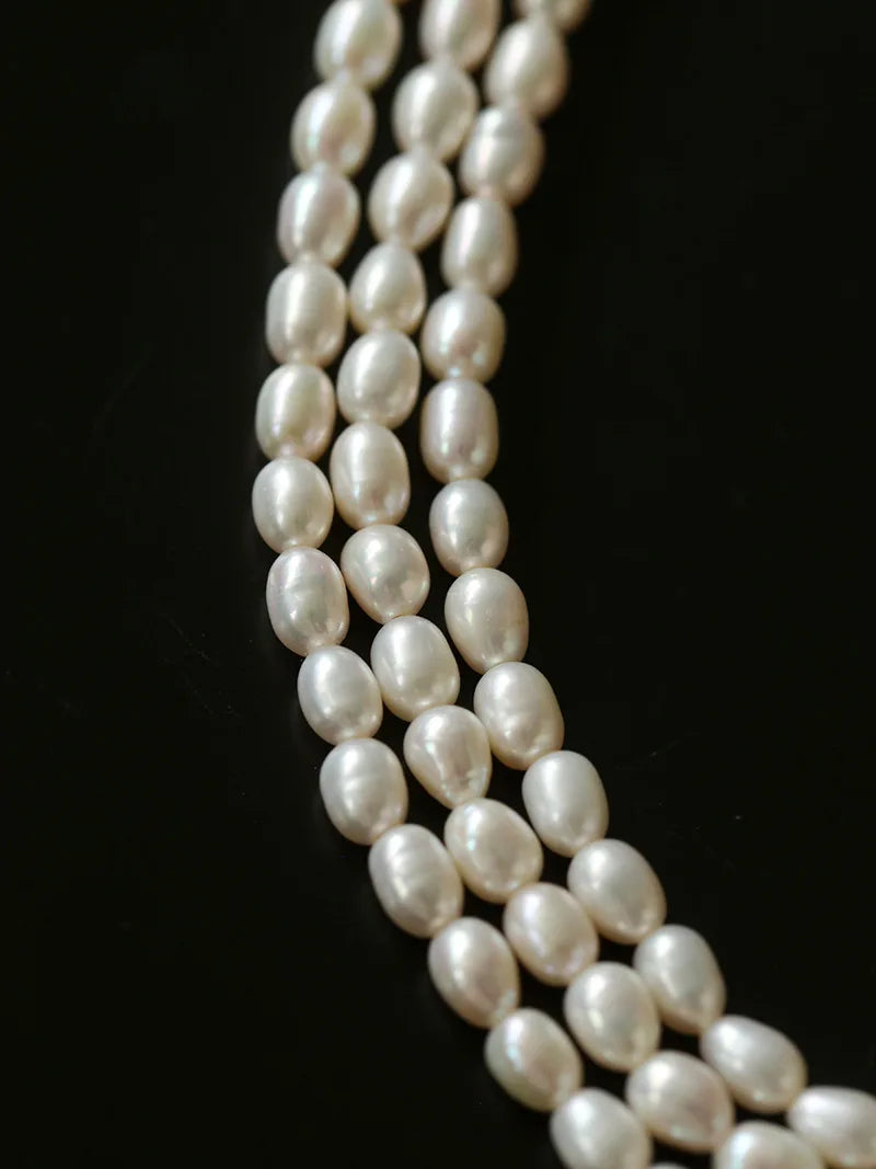 luckacco brass natural baroque pearl layered chain choker necklace women jewelry punk designer runway rare gown boho japan korean