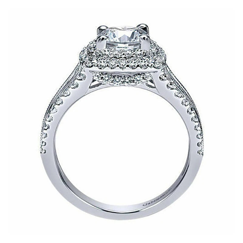 luckacco popular ruifan europe luxury square double layer cubic zircon wedding rings for bride women's engagement party ring jewelry