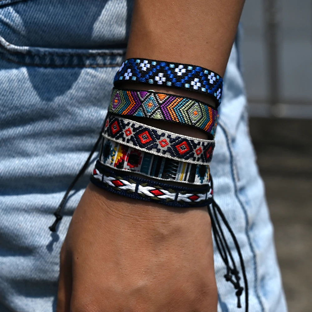 luckacco 10pcs/lot nepal handmade bracelet for women bohemia national rope charm bracelet new jewelry accessories