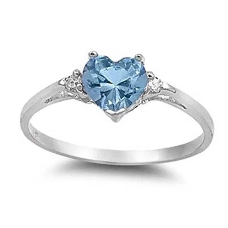 luckacco romantic pink heart shaped ring for female cubic zirconia bridal wedding party  with minimalist fashion jewelry accessories