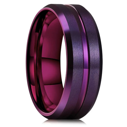 Luckacco Fashion 8mm Black Tungsten Wedding Celtic Dragon Rings Inlaid Blue Zircon Stainless Steel Rings for Men Blue Carbon Fibre Ring