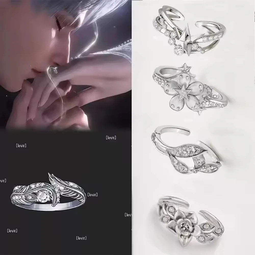luckacco love and deepspace rings 4.0 wedding ring for women sylus jewelry party fashion trend wedding caleb metal accesorios rafayel