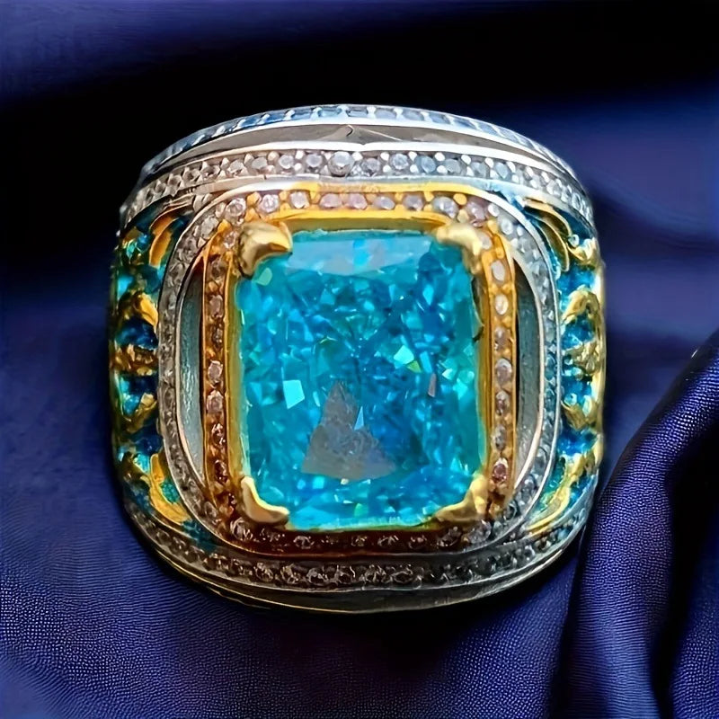 luckacco a high-end nine-eye pearl fortune-changing trendy ins woven retro and unique men's ring