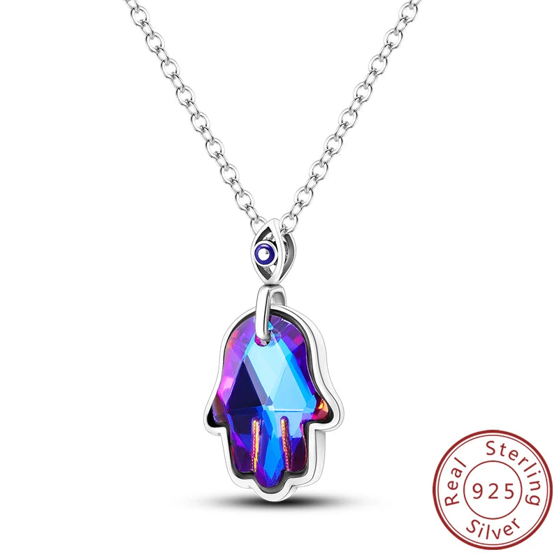 luckacco necklace 925 sterling silver butterfly love heart bear classic simple adjustable necklace for women girl fashion jewelry gifts