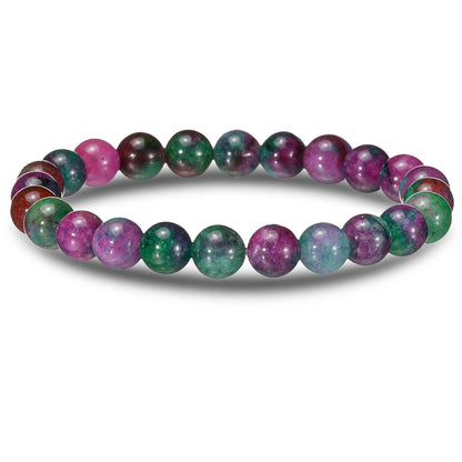 Luckacco Brown Beaded Bracelet Natural Stone Lava Tiger Eye Black Red Matte Healing Beads Bangle Stretch Charm Yoga For Women Men Jewelry