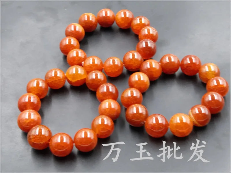 luckacco red chalcedony agate pattern bracelet fashionable and versatile