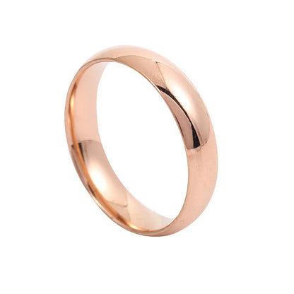 Luckacco Classic 4mm Curved Stainless Steel Couple Ring Charm Men Women Titanium Steel Rings Best Party Gift Jewelry