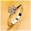 Luckacco Never Fade Luxury Classic 18K White Gold Color Ring Solitaire 2 Carat Zirconia Diamant Wedding Band Women Jewelry Accessories