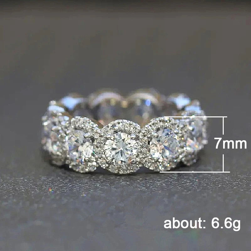 luckacco daily picks sparkling cubic zirconia promise rings for women wedding engagement bands silver color new modern fashion female jewelry