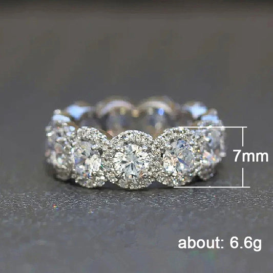 Luckacco daily picks Sparkling Cubic Zirconia Promise Rings for Women Wedding Engagement Bands Silver Color New Modern Fashion Female Jewelry
