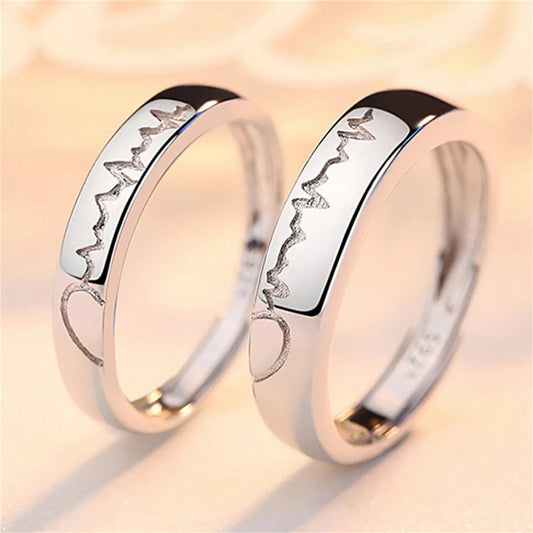 Luckacco 2Pcs Silver Color Luxury Zircon Crown Cross Couple Rings For Lovers Forever Endless Love Wedding Bands Ring Valentines Day Gifts