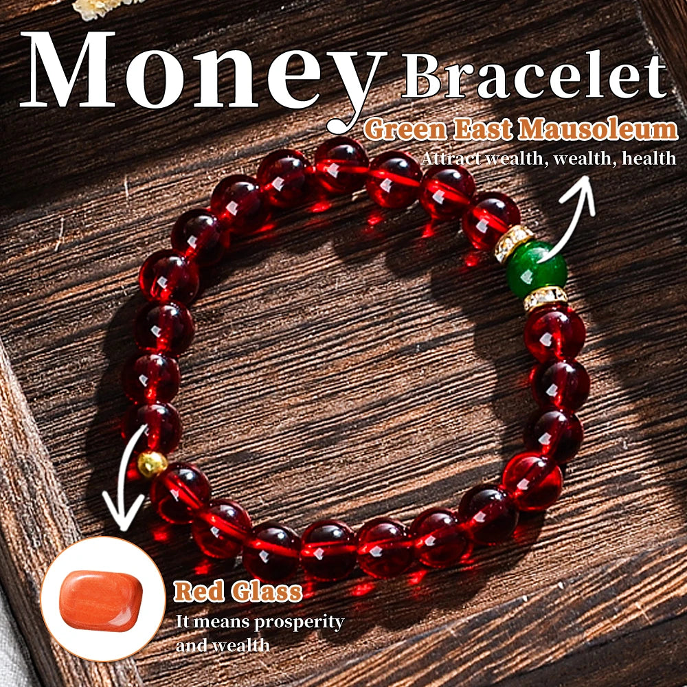 luckacco 1pc prosperity and abundance healing money wealth bracelet - relaxation, success enhancement bracelet, suitable for daily wear
