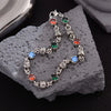 Luckacco New Arrival Trendy Colorful Crystal Thai Silver Female Bracelet  Jewelry For Women Birthday Gifts