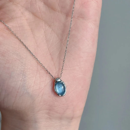 Luckacco New Trendy Fashion 925 Silver Pearl Simple Elegant Thin Chain Pendant Necklace for Women Girl Jewelry Dropship